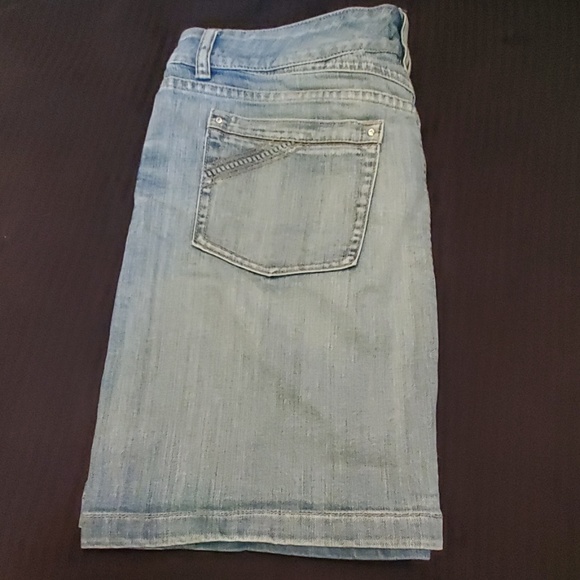 White House Black Market Blue Jean Skirt Womens 8 - Picture 4 of 4